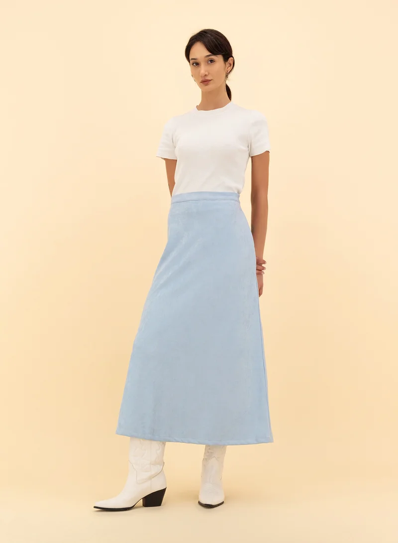ZINALI Maxi Suede Skirt