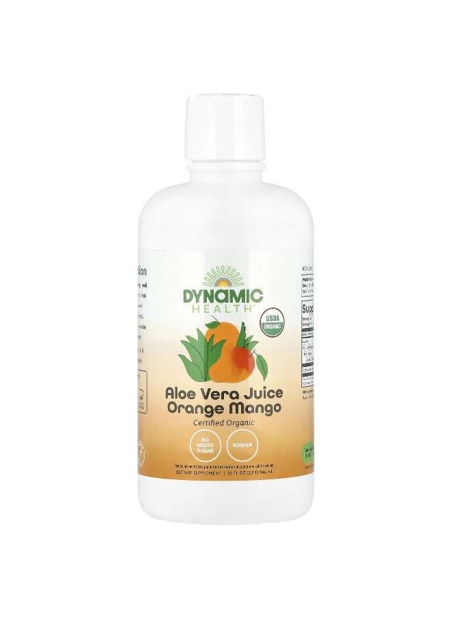 Dynamic Health Dynamic Health, Aloe Vera Juice, Orange Mango, 32 fl oz (946 ml)  - Image 1