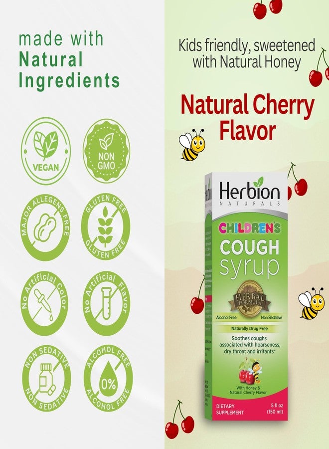 Herbion Naturals Cough Syrup for Children - 5fl oz - Good Tasting Supplement with Natural Honey & Cherry Flavor. - Image 5