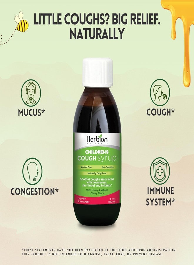 Herbion Naturals Cough Syrup for Children - 5fl oz - Good Tasting Supplement with Natural Honey & Cherry Flavor. - Image 3