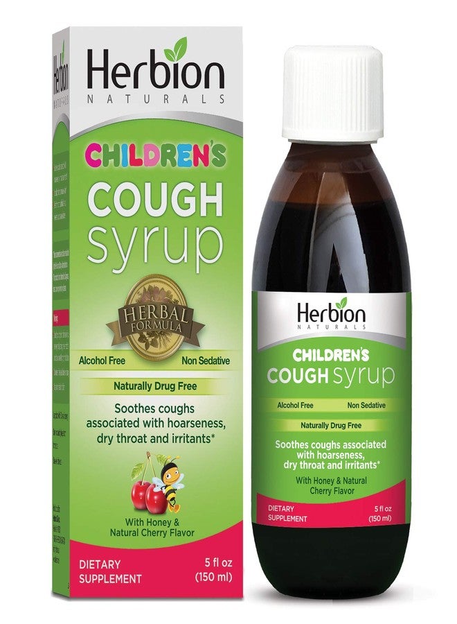 Herbion Naturals Cough Syrup for Children - 5fl oz - Good Tasting Supplement with Natural Honey & Cherry Flavor. - Image 1