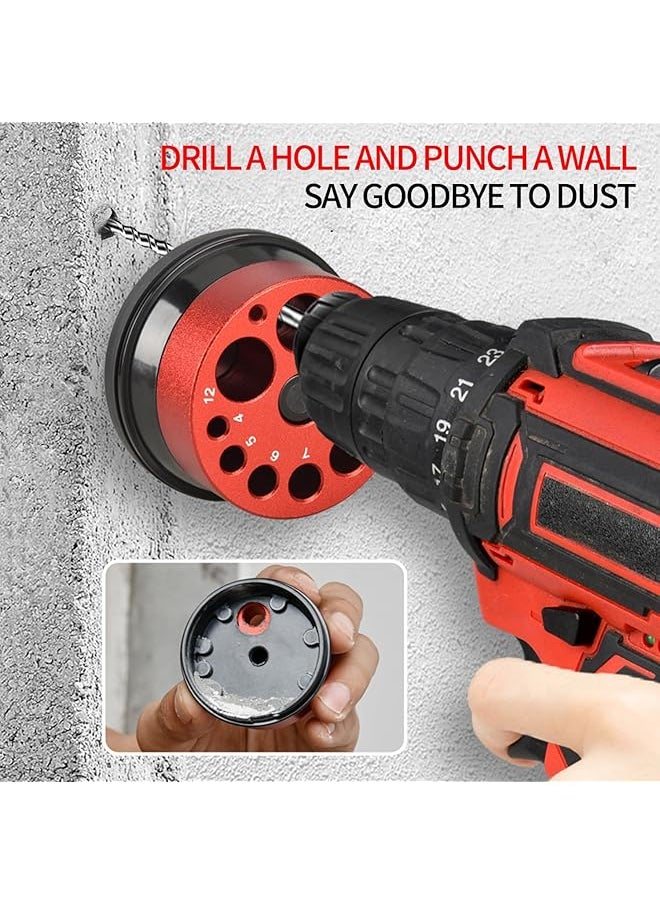 erorex - Drill Dust Collector Cap Aluminum Alloy+ Abs Dust Cover Collector With 9 Apertures Dust Quick Remove Woodworking Reduce Noise Easily Use For Power Drill Dust Catcher Drill Hole Cove - Image 1