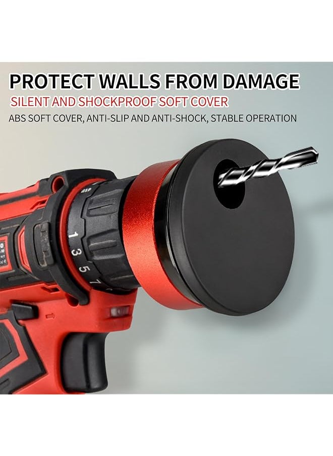 erorex - Drill Dust Collector Cap Aluminum Alloy+ Abs Dust Cover Collector With 9 Apertures Dust Quick Remove Woodworking Reduce Noise Easily Use For Power Drill Dust Catcher Drill Hole Cove - Image 1