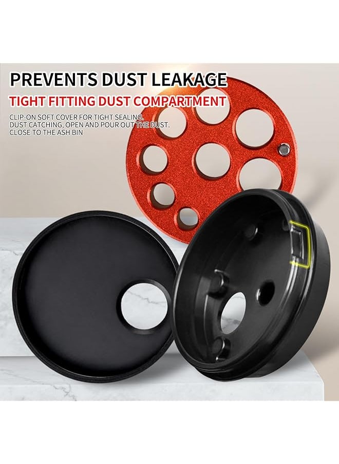 erorex - Drill Dust Collector Cap Aluminum Alloy+ Abs Dust Cover Collector With 9 Apertures Dust Quick Remove Woodworking Reduce Noise Easily Use For Power Drill Dust Catcher Drill Hole Cove - Image 1