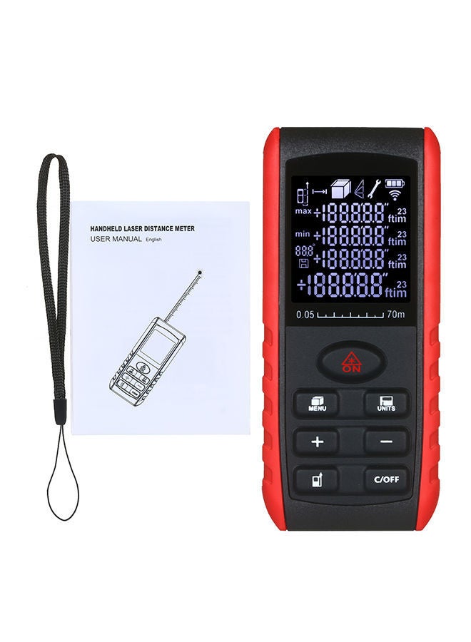 NIBEMINENT Portable Handheld Digital Laser Distance Meter Black/Red  - Image 1