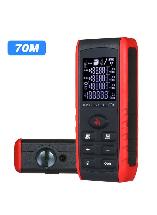 NIBEMINENT Portable Handheld Digital Laser Distance Meter Black/Red  - Image 2