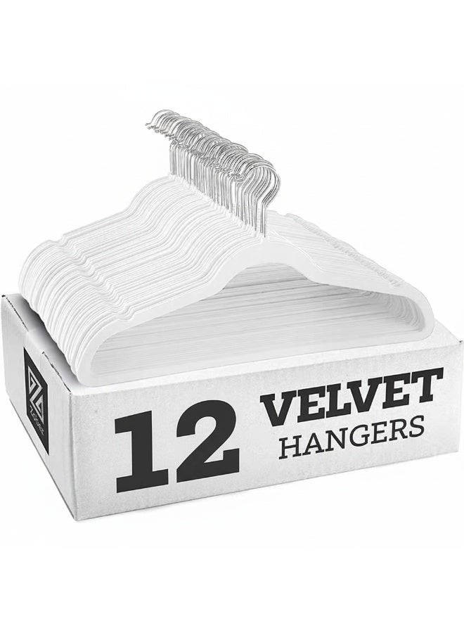 Living Set of Elegant Velvet Hangers for Organizing Clothes_12 pieces - Image 1