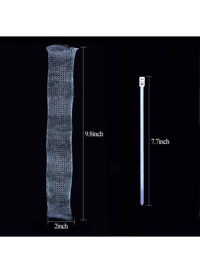 Wobe 12 Pack Washing Machine Lint Traps with 12 Nylon Cable Ties, Wobe Laundry Mesh Washer Sink Drain Hose Screen Filter the Laundry Water Lint Trap Snare Net Rustproof Lint Catcher - Image 3