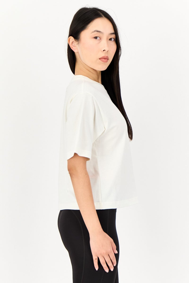 PUMA Women Sportswear Fit Short Sleeves Training T-Shirt, Cream - Image 3