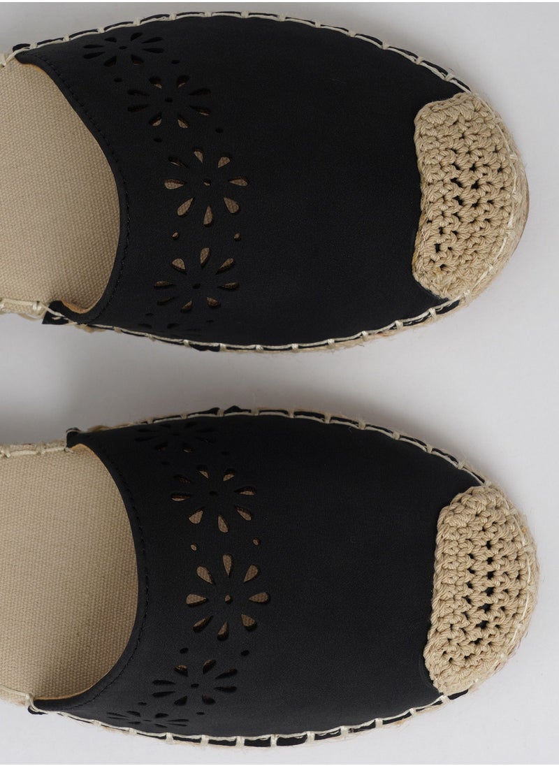 Jove - JOVE Women's Casual Espadrilles BLACK - Image 1