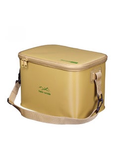 happy outside 18-20L Insulated Cooler Bag, Outdoor Travel Thermal Insulation Bag, Food Refrigeration Cooler Bag, Beverage Storage Ice Pack, Picnic Basket，Lunch Bag，Camping Storage Shoulder Bag Storage Box, Thickened EVA Material, Waterproof, Leak Proof, Dirt Resistant, Durable, Mold Resistant, Antibacterial, Foldable and Portable, suitable for Home Storage and Outdoor Activities such as Hiking, Camping, Picnicking, Family Outings, etc. It can be used to keep food fresh and beverages stored in short-term refrigeration, khaki  - Image 2