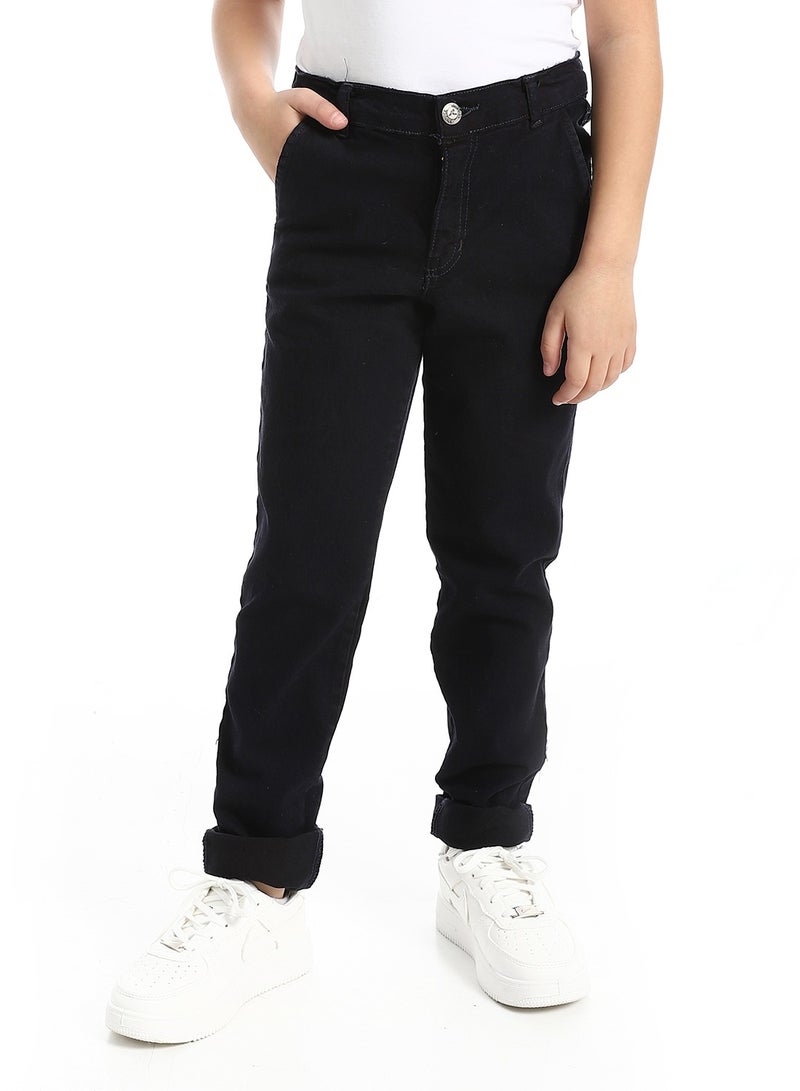 Andora Plain Gabardine Trousers For Boys _ Navy Blue - Image 1