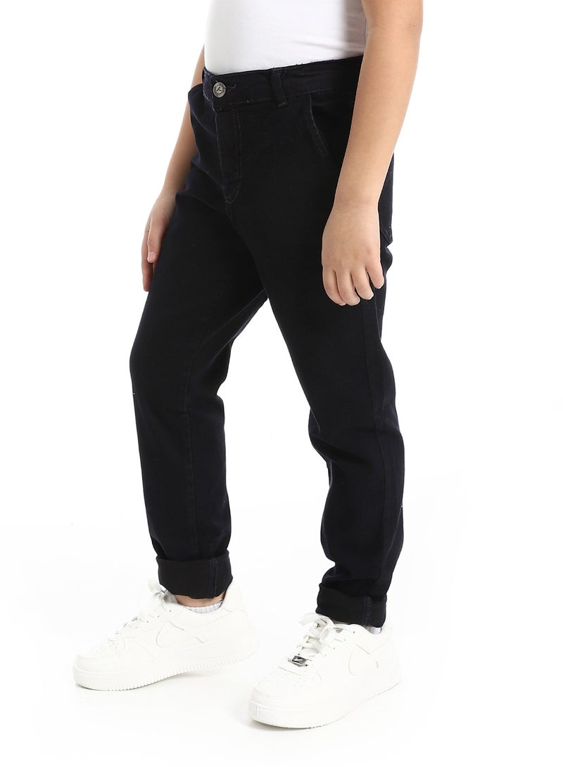 Andora Plain Gabardine Trousers For Boys _ Navy Blue - Image 2