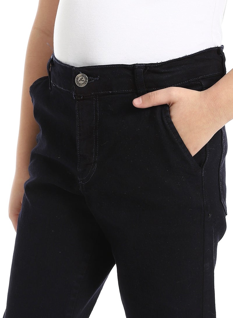 Andora Plain Gabardine Trousers For Boys _ Navy Blue - Image 4