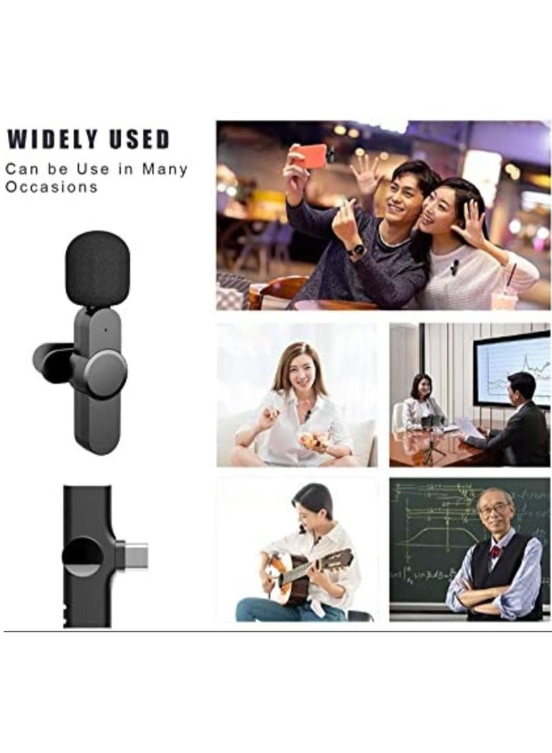 2 in 1 iphone or type-c Wireless Lavalier Microphone For IPhone, Plug Play, Portable Audio Video Recording Mic for Youtube, Live Stream, Vlog, Interview, Laptops PC - Image 2
