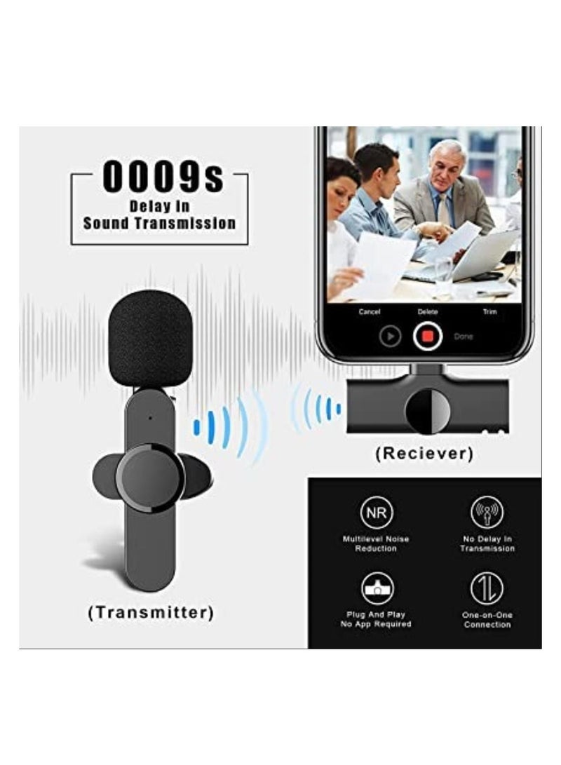 2 in 1 iphone or type-c Wireless Lavalier Microphone For IPhone, Plug Play, Portable Audio Video Recording Mic for Youtube, Live Stream, Vlog, Interview, Laptops PC - Image 4