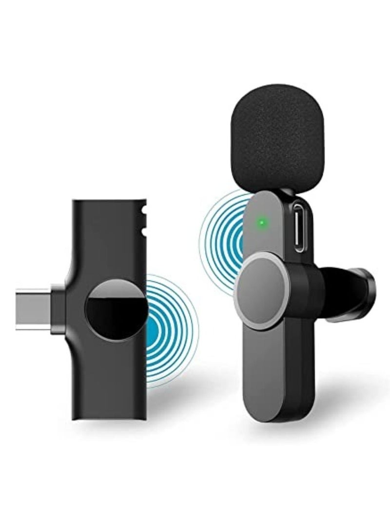 2 in 1 iphone or type-c Wireless Lavalier Microphone For IPhone, Plug Play, Portable Audio Video Recording Mic for Youtube, Live Stream, Vlog, Interview, Laptops PC - Image 1