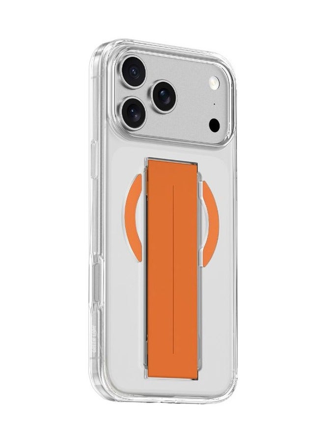 GREEN LION MagSafe Leather Grip iPhone 17 Pro Max with Dual-Sided Magnetic Snap & High Grade Protection / MagSafe Compatible / Magnetic Hand Grip -  Orange Titanium - Image 1