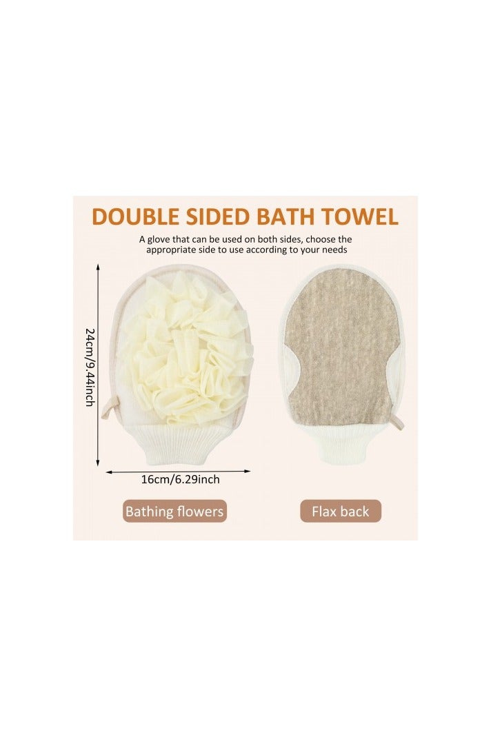 Exfoliating Bath gloves16×24 cm Reusable Bath Scrubber Spa Skin Care - Image 2
