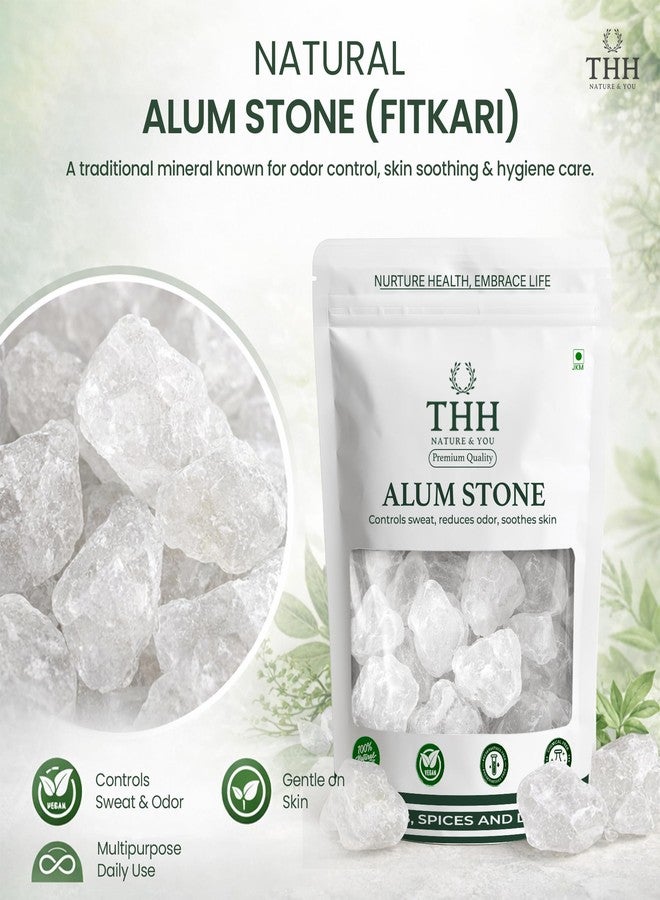 THH Fitkari Solid Alum Stone 800g - Natural Fitkari for Water Purification, Vastu, and Shaving | Multi-Purpose Alum Stone for Home, Skin Care, and Health | Pure, Safe, and Effective - Image 2