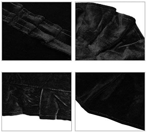 Dilwe غطاء بيانو عمودي، غطاء مزخرف مقاوم للغبار من قماش بليوش (أسود) - Image 5