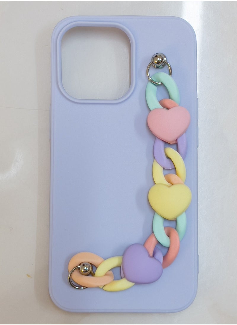LAOONT - Phone Cover For iPhone 13 Pro With A Colorful Chain - Image 1