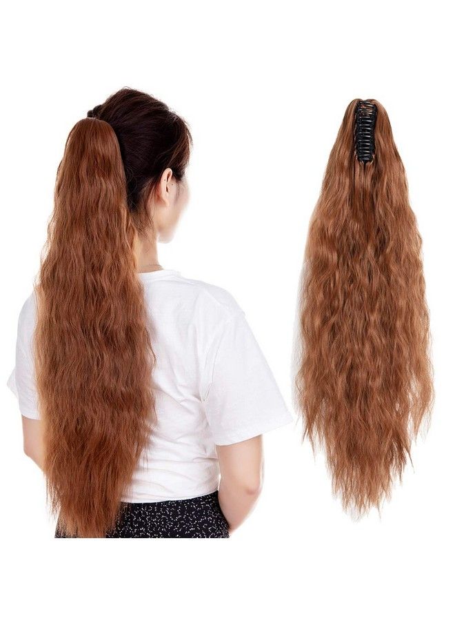 FUT Womens Claw Ponytail Clip In Hair Extensions 21 Inches Long Corn Hairpiece - Image 1