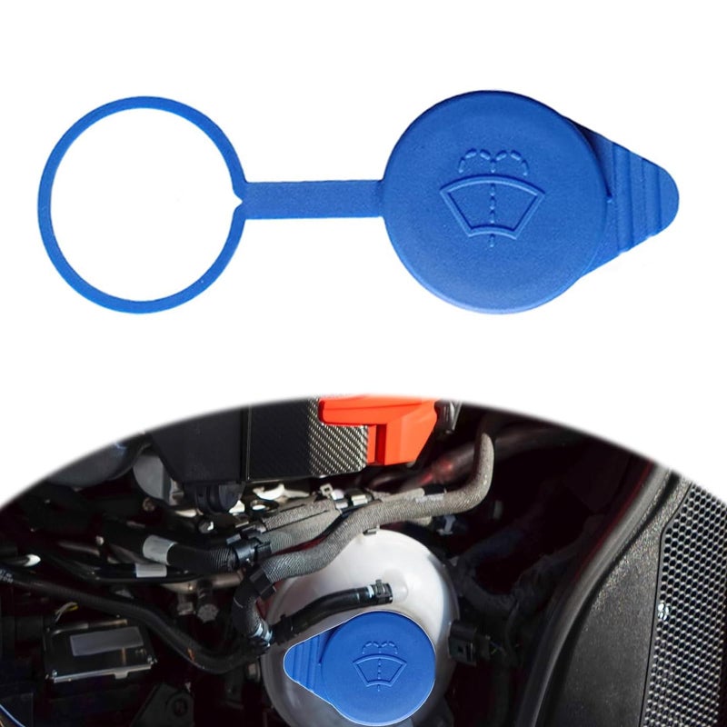 dawfall Pack1 Car Windshield Wiper Reservoir Cap 20In Waterproof Vehicle Tank Cover Durable Fluid Reservoir Cap Replacement OEM CP9Z17A605A Compatible with Ford 20122018 Blue