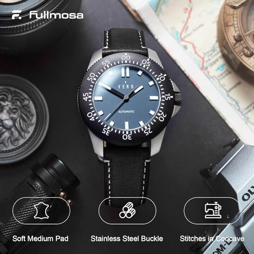Fullmosa 22mm Quick Release Watch Straps,Burnished Leather Watch Band for Fossil Gen 5/Gen 5E /Gen 6 44mm/Samsung Galaxy 46mm/Gear S3 Frontier/Huawei GT 3 Pro 46mm, Light Brown+Silver - Image 2
