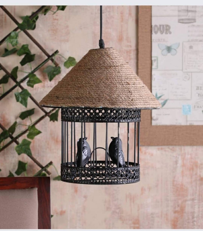 SINOMAN 40 Watts Pendant Light, Black, Bird Cage (Without Bulb)(Iron) - Image 1