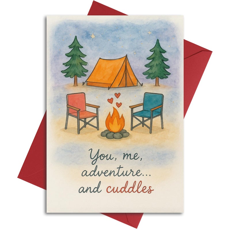Cheerin Romantic Love Card with Envelope - Anniversary Card for Him and Her - Sweetest Day Cards for Husband, Wife, Girlfriend, Boyfriend and Fiance - Happy Birthday Gift 5x7 Inch - Image 1
