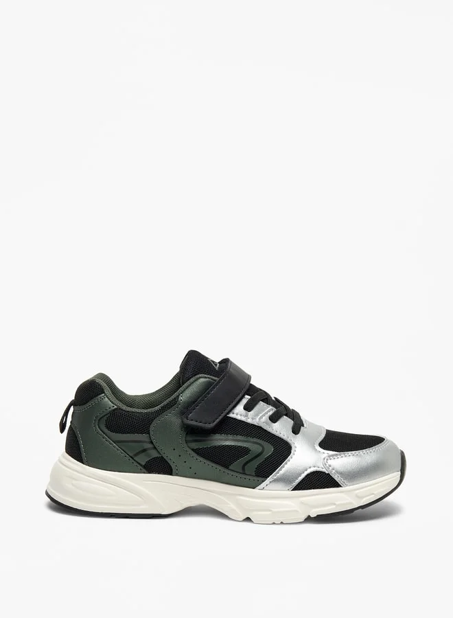 Oaklan by Shoexpress Panelled Sneakers with Hook and Loop Closure