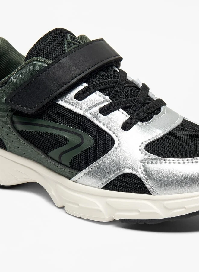 Oaklan by Shoexpress Panelled Sneakers with Hook and Loop Closure