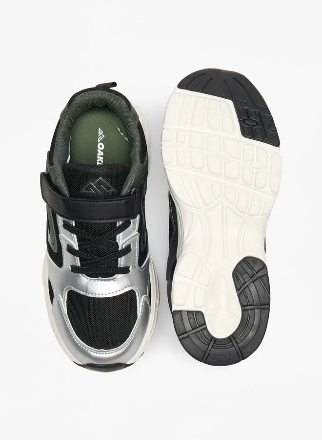 Oaklan by Shoexpress Panelled Sneakers with Hook and Loop Closure