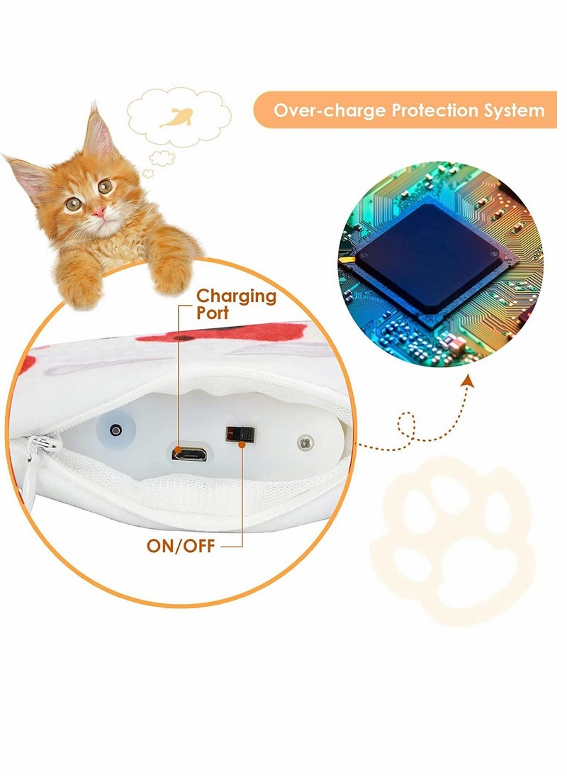 Y&D Cat Toy, Floppy Fish, Simulation Jumping Realistic Plush Waggle 350mah Large Battery Usb Rechargeable Electric Moving Fish Interactive Toys, for Cats Pets Children  - Image 3