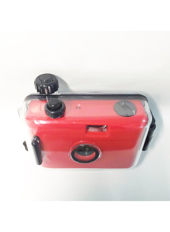 Generic Red Black Shell Non-disposable Film Camera Color Film Retro Film Kodak M35 Cute Fool Camera-Color:Message Color  - Image 4