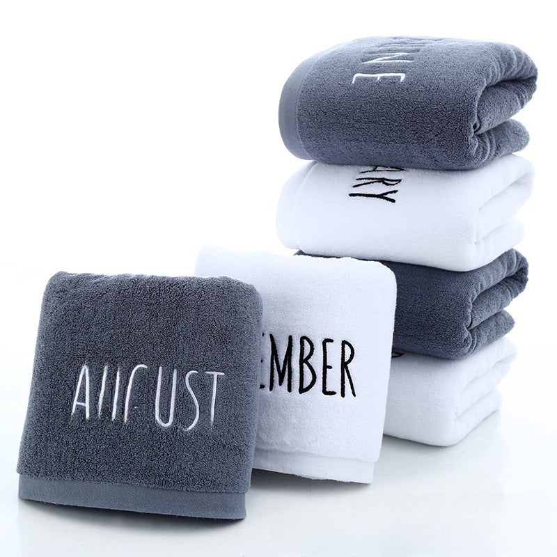 Thickened month bath towel pure cotton adult high quality bath towel gifts can be used as logo(Pink January, 70*140cm) - Image 2