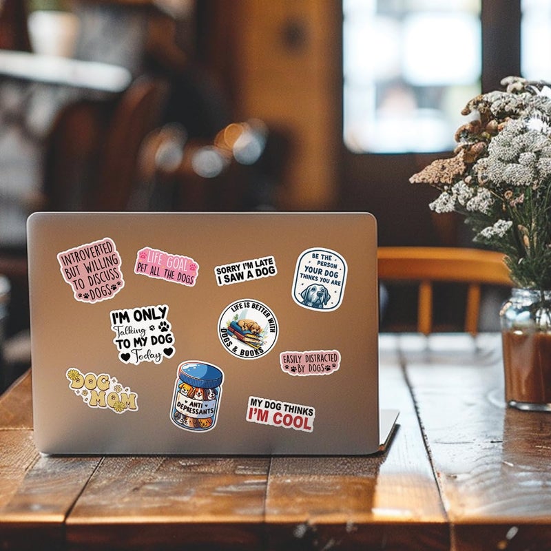 TAYTA 10pcs Cute Dog Stickers Pack â€“ Durable Vinyl Pet Decals for Car, Laptop, Water Bottles, Tumblers, Notebooks â€“ Decorative Dog Lover Accessories and Gifts for Moms, Owners, and Pet Lovers â€“ Waterproof - Image 5