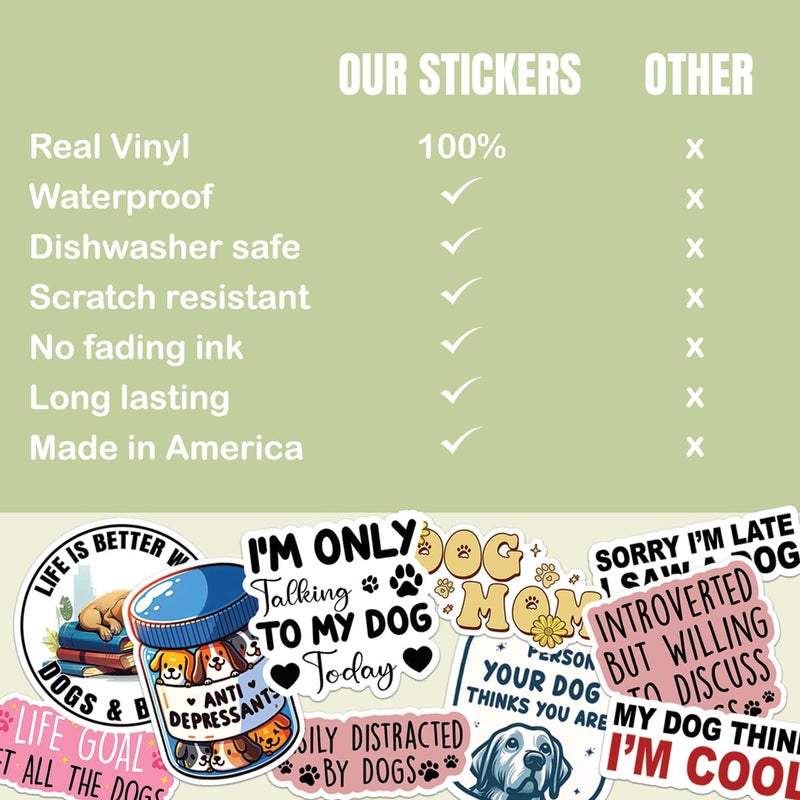 TAYTA 10pcs Cute Dog Stickers Pack â€“ Durable Vinyl Pet Decals for Car, Laptop, Water Bottles, Tumblers, Notebooks â€“ Decorative Dog Lover Accessories and Gifts for Moms, Owners, and Pet Lovers â€“ Waterproof - Image 3