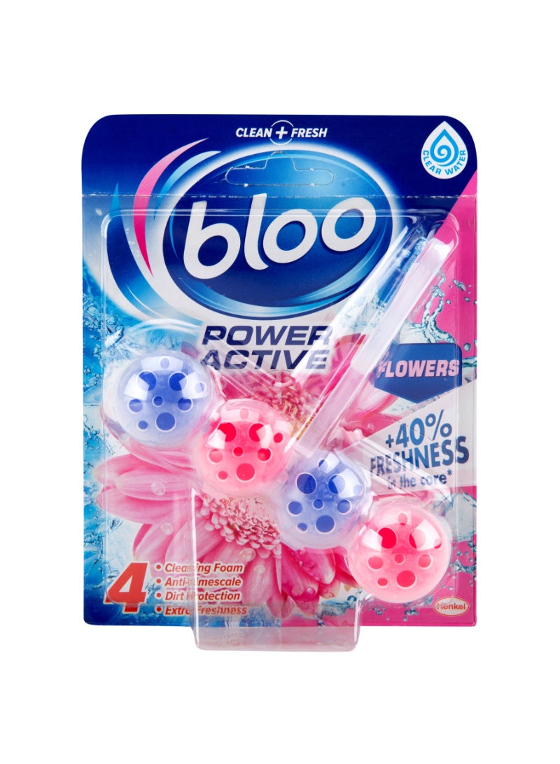 bloo Power Active Flowers Toilet Rim Block 50g