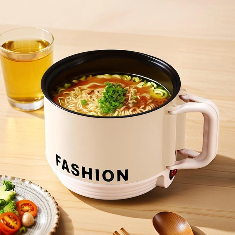 Mini Electric Hot Pot For One Adjustable Temperature Foldable Handle Ramen Cooker - Image 5