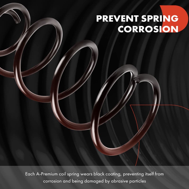 A-Premium 2Pcs Rear Suspension Coil Spring Set Compatible with Honda Civic 2006 2007 2008 2009 2010 2011 1.8L, Driver and Passenger Side, Replace# 52441SNAA02 - Image 3