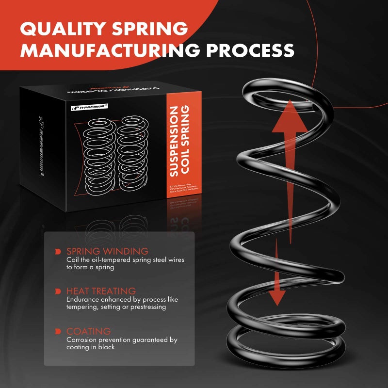 A-Premium 2Pcs Rear Suspension Coil Spring Set Compatible with Honda Civic 2006 2007 2008 2009 2010 2011 1.8L, Driver and Passenger Side, Replace# 52441SNAA02 - Image 2