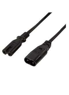 DKURVE C8 To C7 Power Cable Extension, IEC C8 To IEC C7, Black, 2Meter For TV and more DKURVE  - Image 1