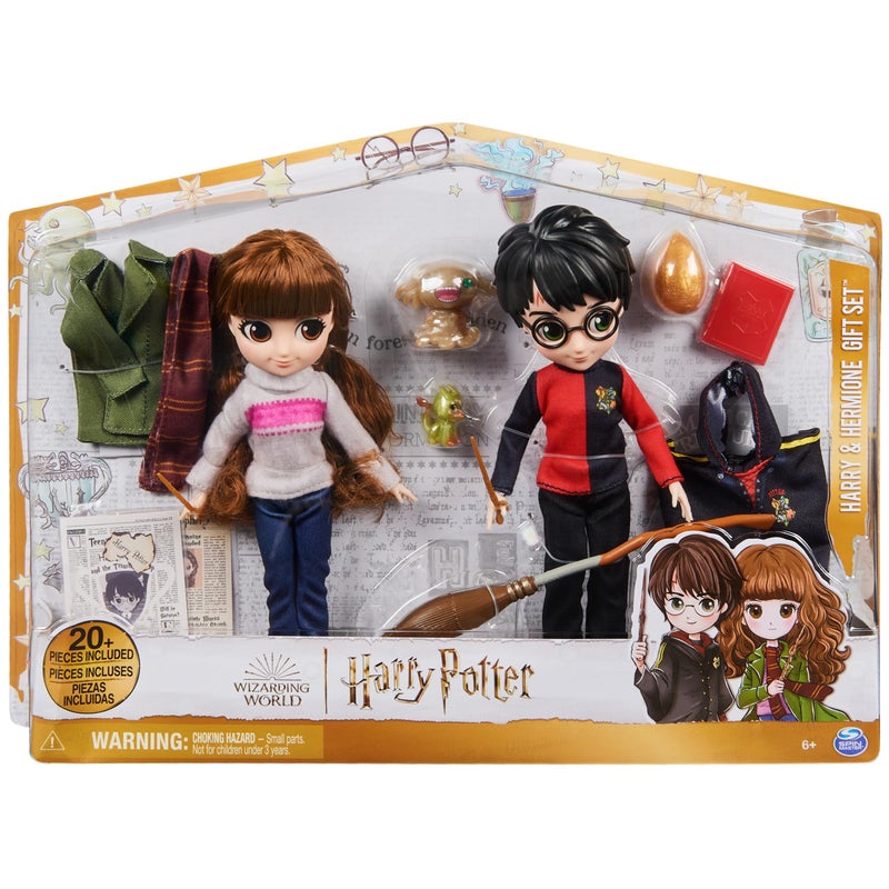Wizarding World Harry Potter, 8-inch Harry Potter & Hermione Granger Dolls & Accessories Gift Set, over 20 Pieces, Kids Toys for Ages 6 and up - Image 2