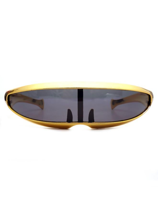 Generic Punk Cool Coated Cospaly Electroplated Gold And Silver Sunglasses Space Robot Stage Performance One-piece Film