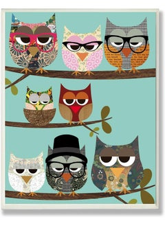 Stupell Industries Stupell Industries The Kids Room by Professional Owls On A Branch Rectangle Wall Plaque  - Image 1