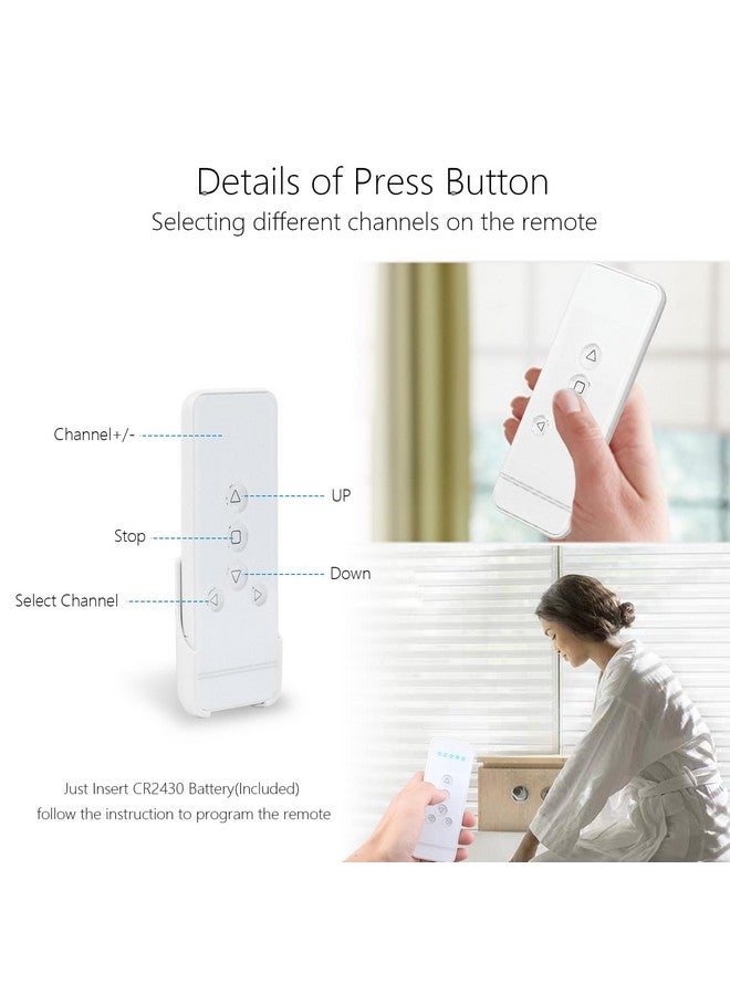 Rollerhouse 5 Channel Transmitter Rf 433.92 Remote Controller For Motorized Windows Shades And Blindswhite - Image 3
