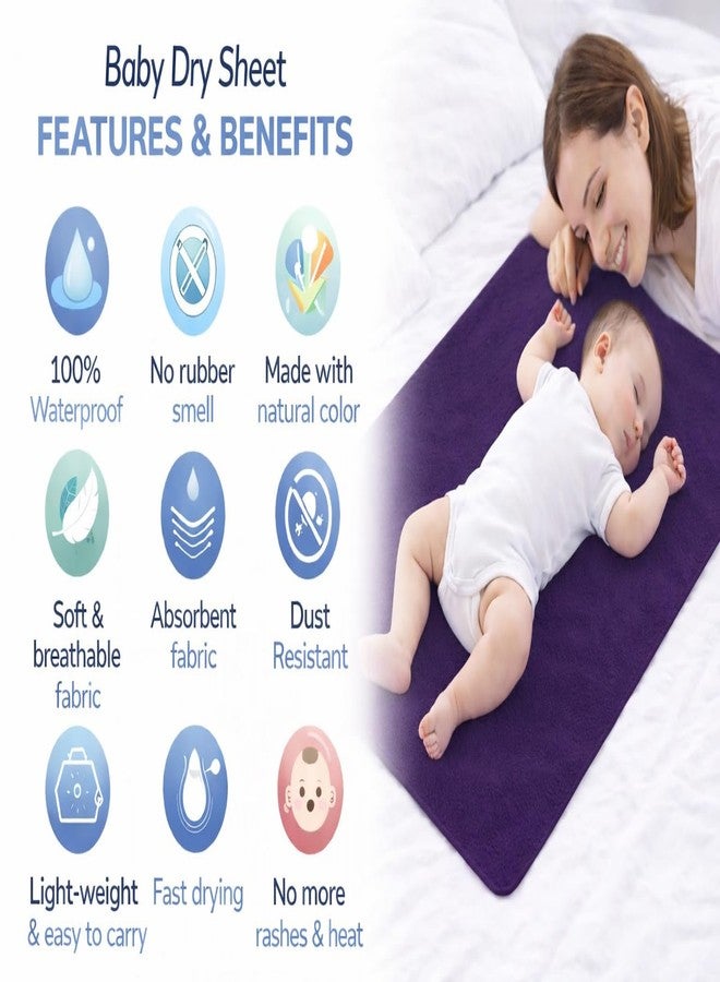 Tod PooL واقي سرير تود بول قابل للتهوية | صوف مضاد للتكتل، فائق الامتصاص، قابل للغسل | ملاءة مقاومة للماء وسريعة الجفاف | ملاءة واقية للسرير للأطفال والكبار (2، لون برقوقي، كبير (140 × 100 سم)) - Image 4