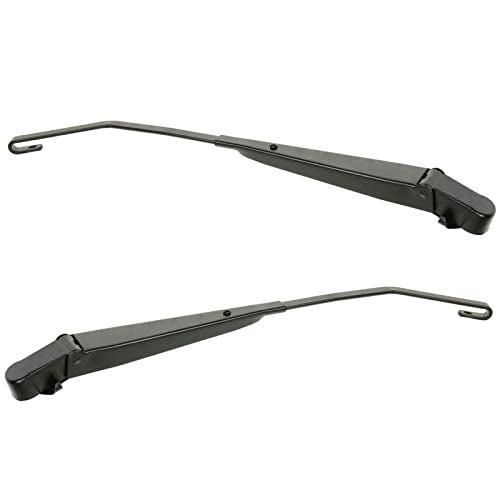 TRQ Front Windshield Wiper Holder Arm Pair Set Kit Compatible with 97-06 Jeep Wrangler - Image 1